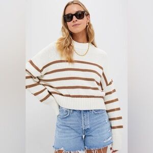 Tuckernuck x Studio McGee Cream and Mocha Stripe Cotton Brooks Sweater